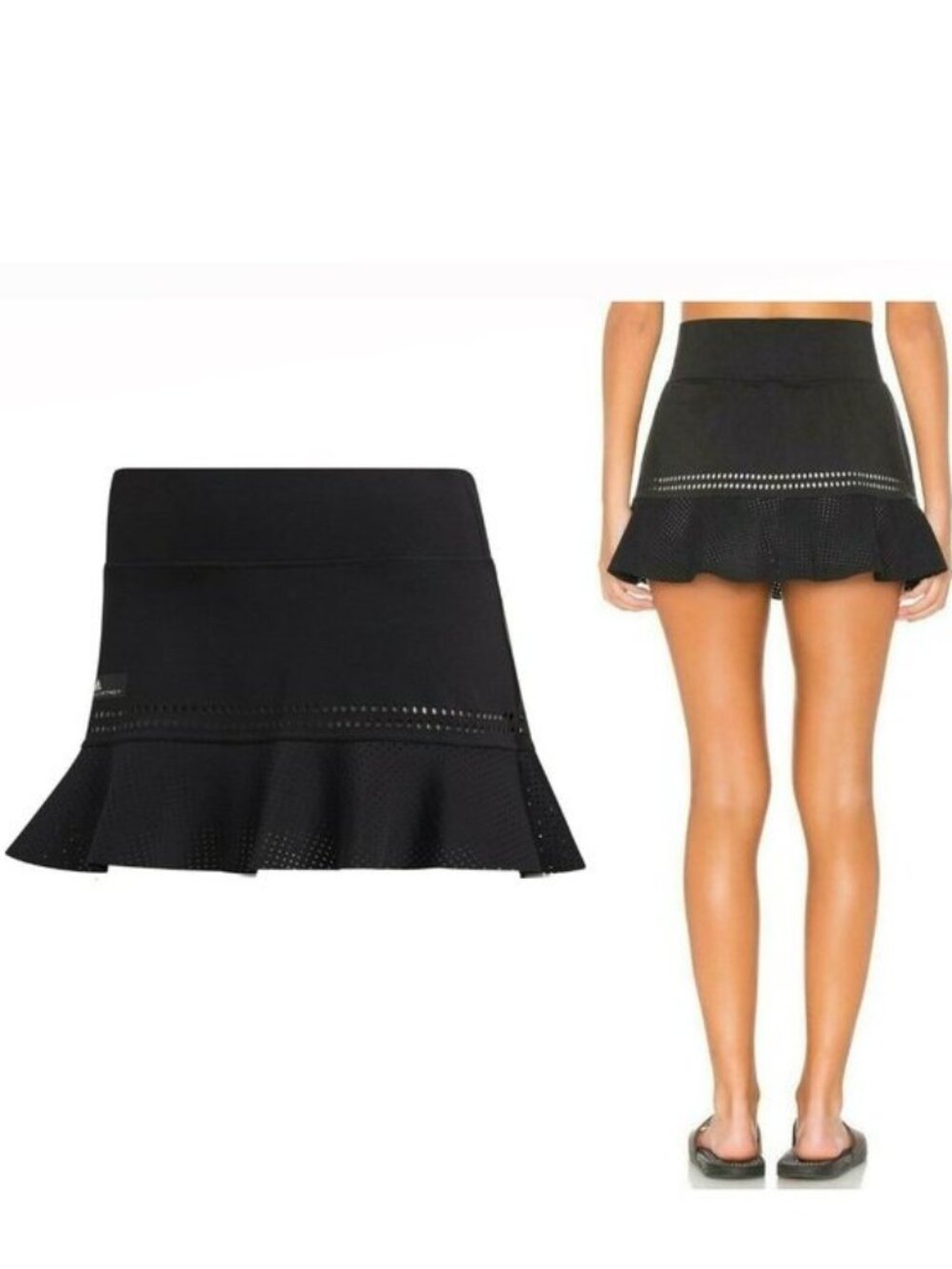 NWT Adidas Stella McCartney Tennis Skirt Skort Black w/ shorts M Medium - Picture 8 of 8